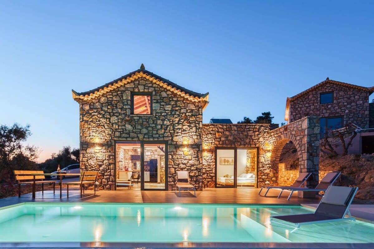 Gerakada Exclusive-Seaview Villa With Private Pool Koróni Kültér fotó