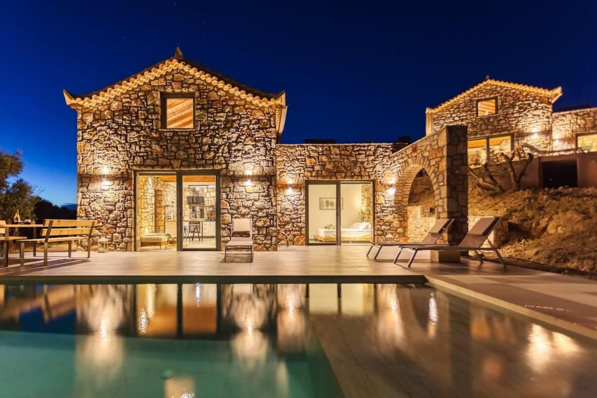 Gerakada Exclusive-Seaview Villa With Private Pool Koróni Kültér fotó